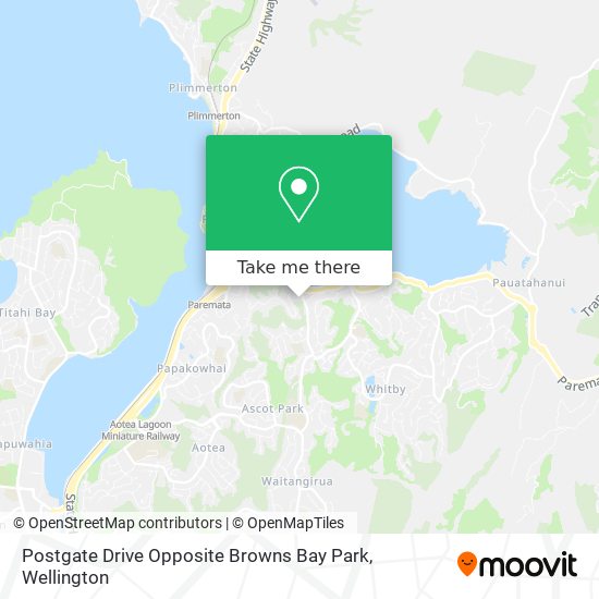 Postgate Drive Opposite Browns Bay Park map