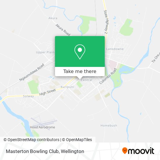 Masterton Bowling Club map