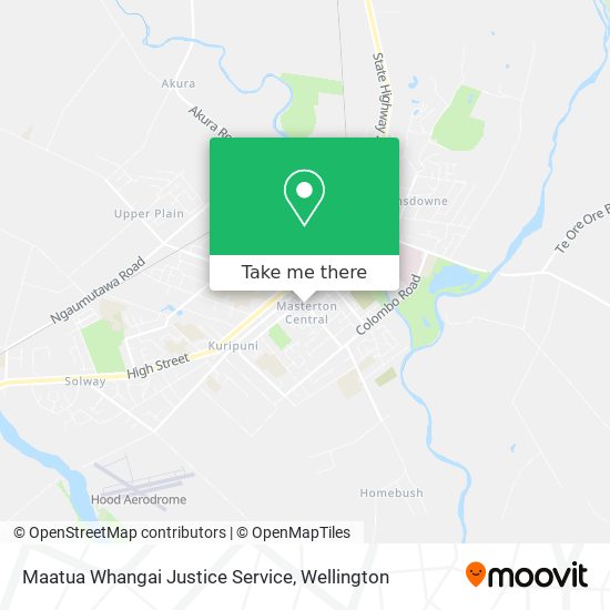Maatua Whangai Justice Service map