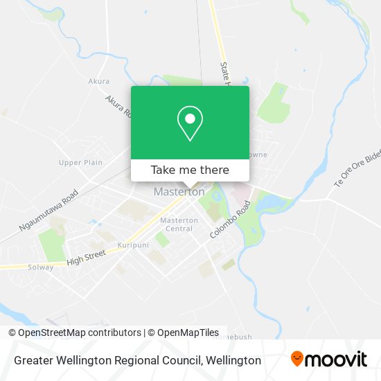 Greater Wellington Regional Council map