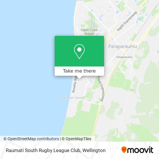 Raumati South Rugby League Club map