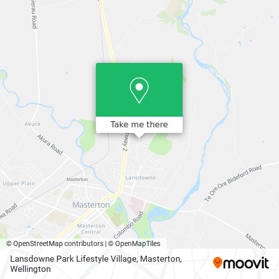 Lansdowne Park Lifestyle Village, Masterton map