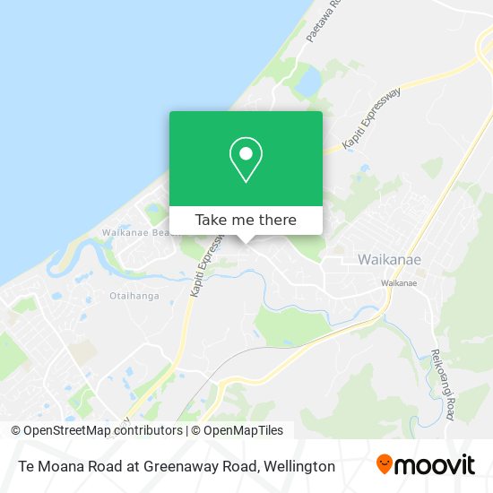 Te Moana Road at Greenaway Road map
