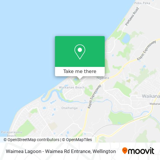 Waimea Lagoon - Waimea Rd Entrance map