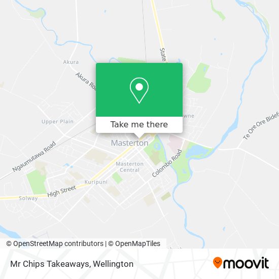 Mr Chips Takeaways map