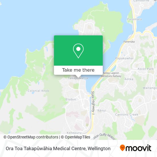 Ora Toa Takapūwāhia Medical Centre map