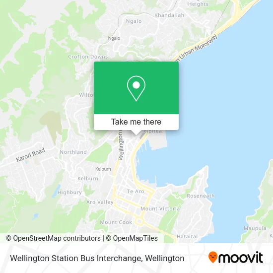 Wellington Station Bus Interchange map