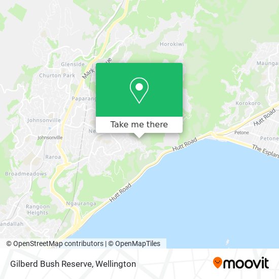 Gilberd Bush Reserve map