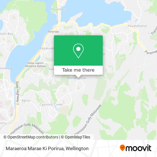 Maraeroa Marae Ki Porirua map