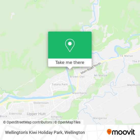 Wellington's Kiwi Holiday Park map