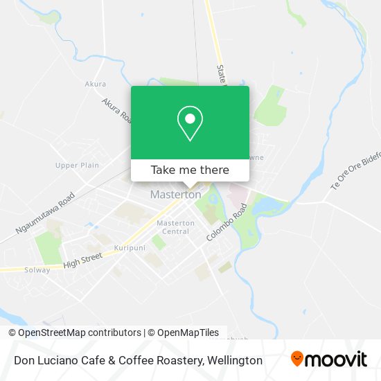 How to get to Don Luciano Cafe & Coffee Roastery in Masterton Central by  Bus or Train?