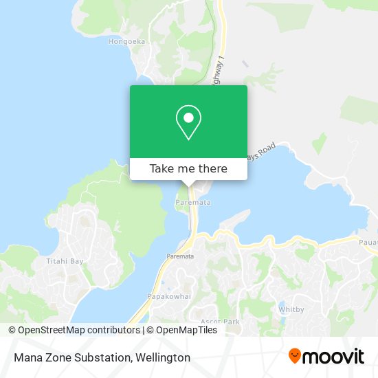 Mana Zone Substation map