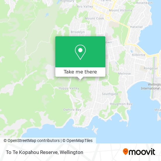 To Te Kopahou Reserve map