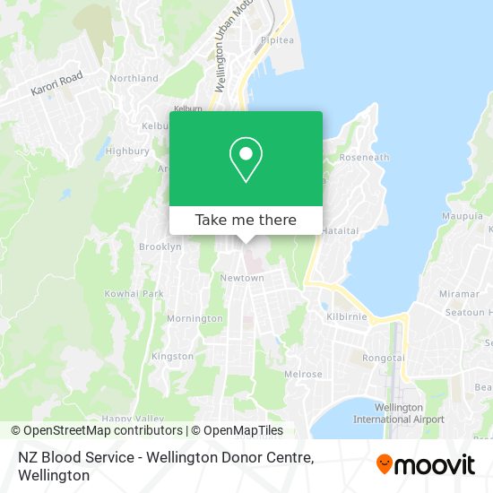 NZ Blood Service - Wellington Donor Centre map