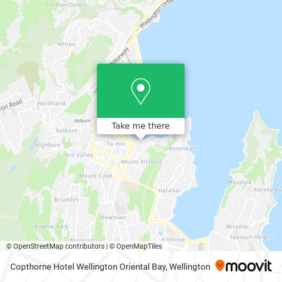 Copthorne Hotel Wellington Oriental Bay map