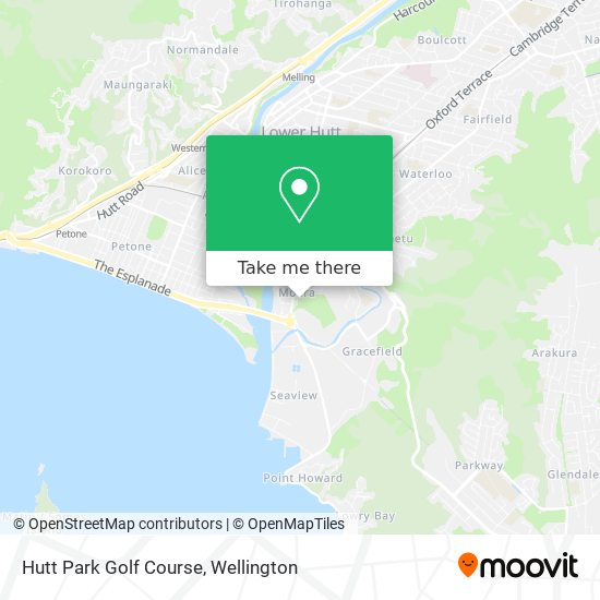 Hutt Park Golf Course map