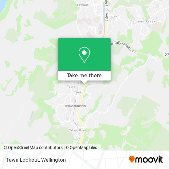 Tawa Lookout map