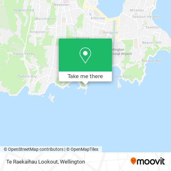 Te Raekaihau Lookout map