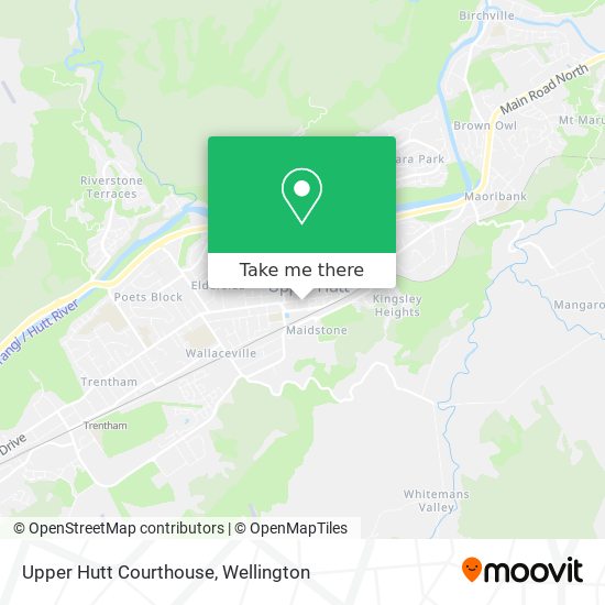 Upper Hutt Courthouse map