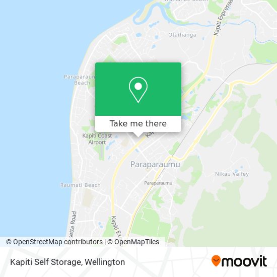 Kapiti Self Storage map