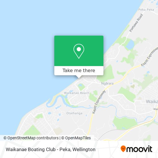 Waikanae Boating Club - Peka map