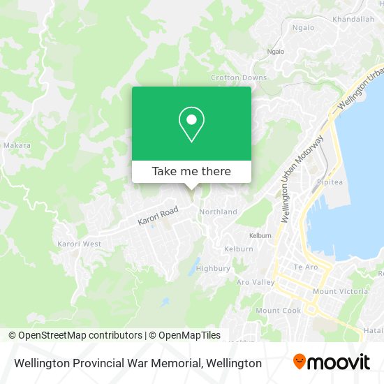 Wellington Provincial War Memorial map