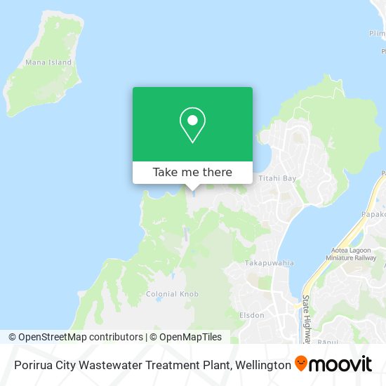 Porirua City Wastewater Treatment Plant map