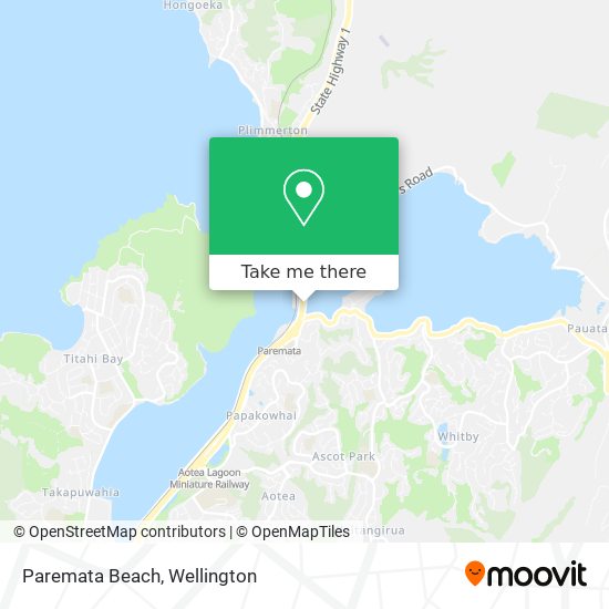 Paremata Beach map