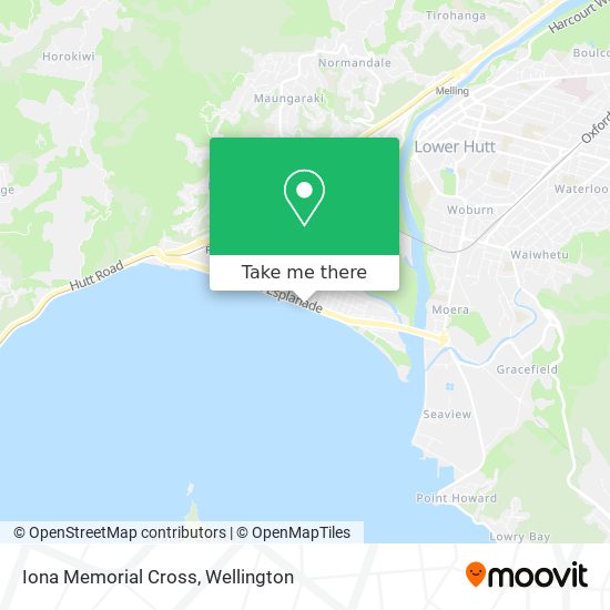 Iona Memorial Cross map