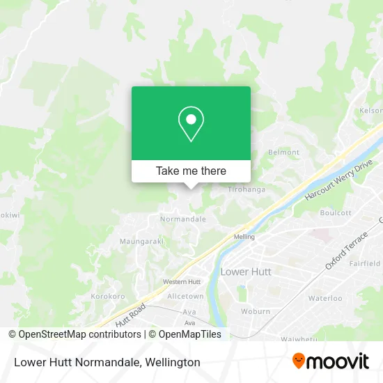 Lower Hutt Normandale map