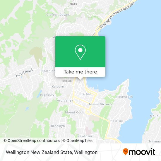 Wellington New Zealand State map