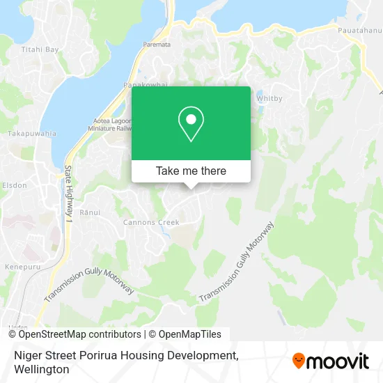Niger Street Porirua Housing Development map