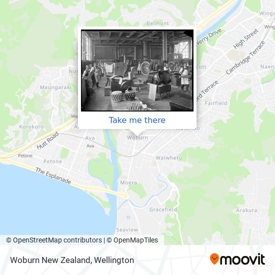 Woburn New Zealand map