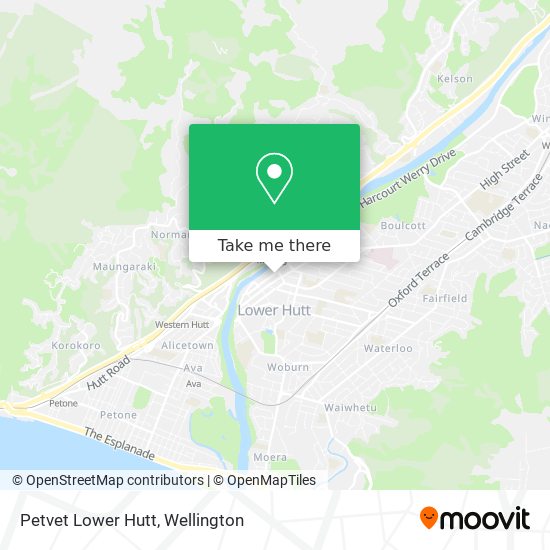 Petvet Lower Hutt map