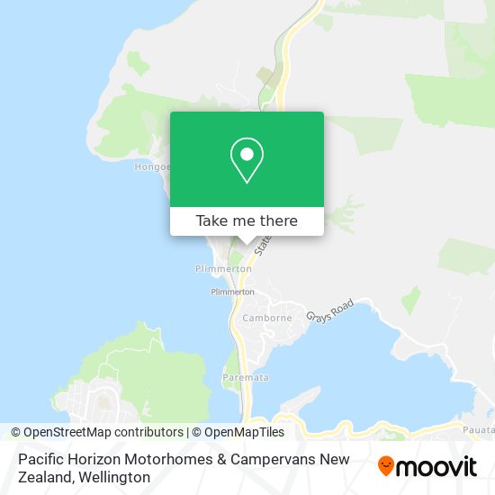 Pacific Horizon Motorhomes & Campervans New Zealand map