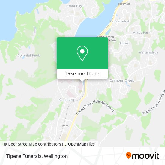 Tipene Funerals map