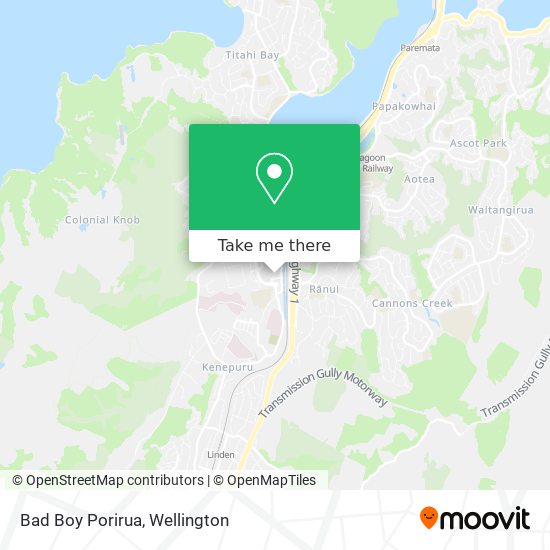 Bad Boy Porirua map