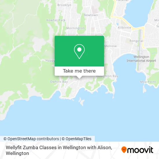 Wellyfit Zumba Classes in Wellington with Alison map
