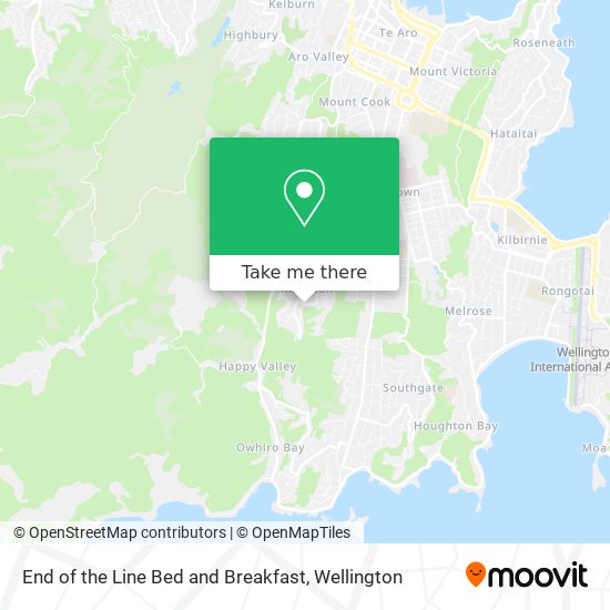 End of the Line Bed and Breakfast map