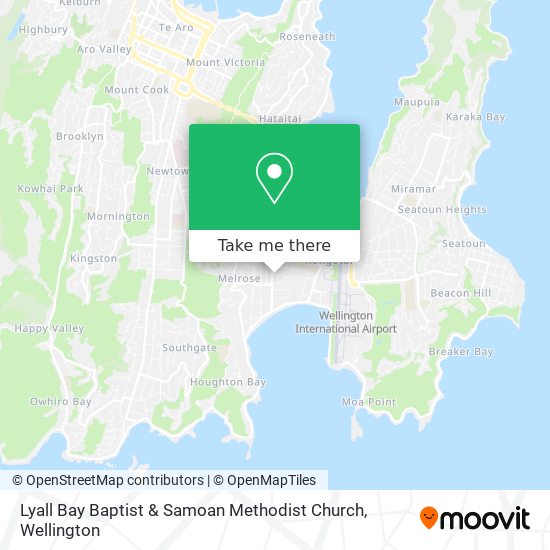 Lyall Bay Baptist & Samoan Methodist Church map