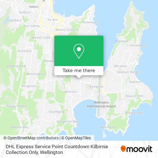 DHL Express Service Point Countdown Kilbirnie Collection Only map