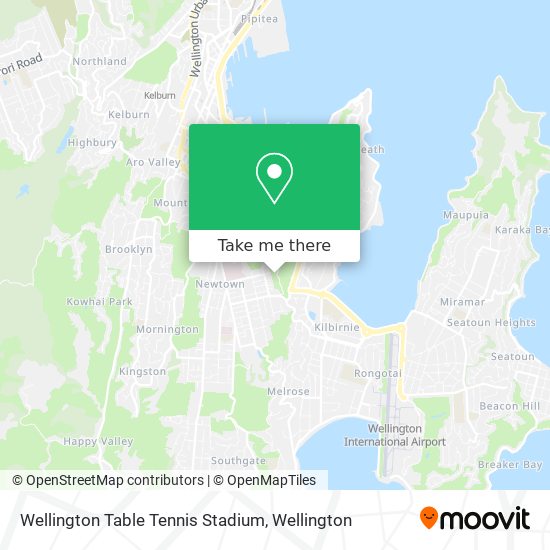 Wellington Table Tennis Stadium map