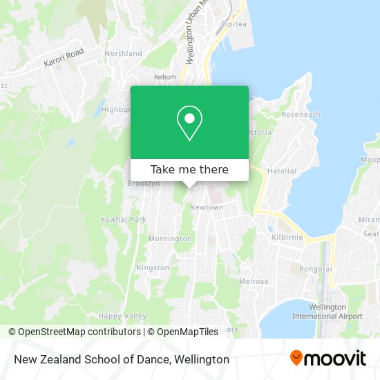 New Zealand School of Dance map
