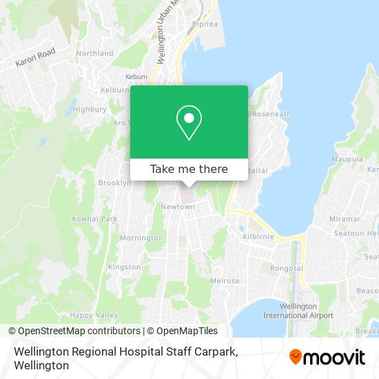 How to get to Wellington Regional Hospital Staff Carpark in Adelaide by