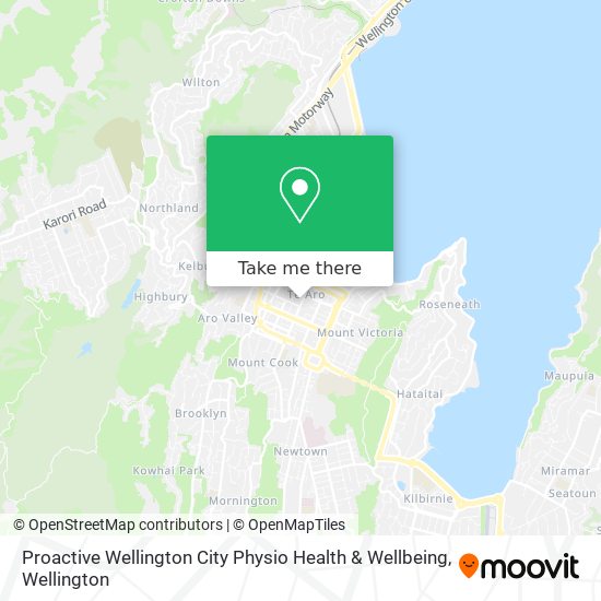 Proactive Wellington City Physio Health & Wellbeing map