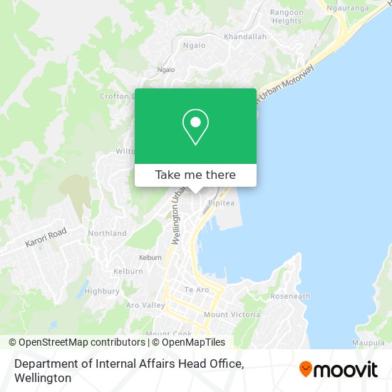 Department of Internal Affairs Head Office map