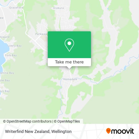 Writerfind New Zealand map