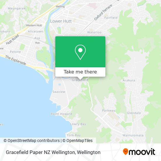 Gracefield Paper NZ Wellington map