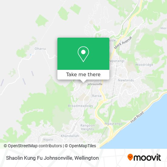 Shaolin Kung Fu Johnsonville map