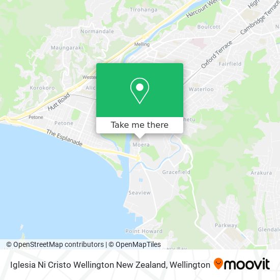 Iglesia Ni Cristo Wellington New Zealand map